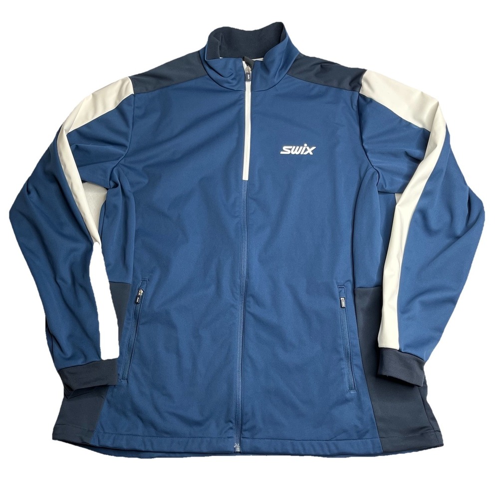 SWIX Women's Cross Jacket XL Estate Blue Running Active Windbreaker‎ Luxury